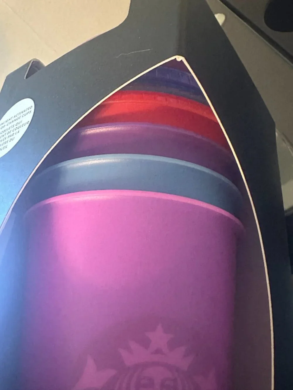 5 Starbucks Color Changing Cold Cups w/ lids and straws